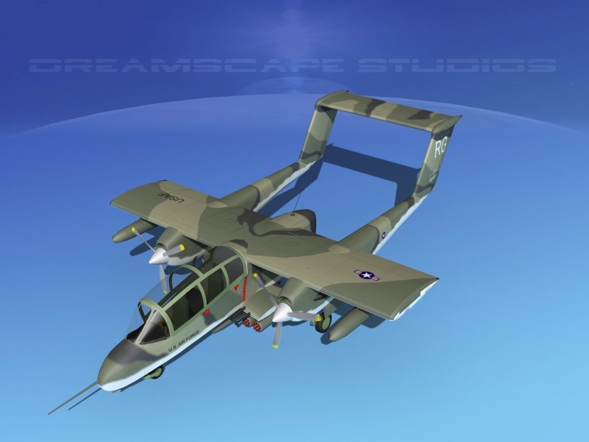 Rockwell OV-10 Bronco USAF 3 3D model_10