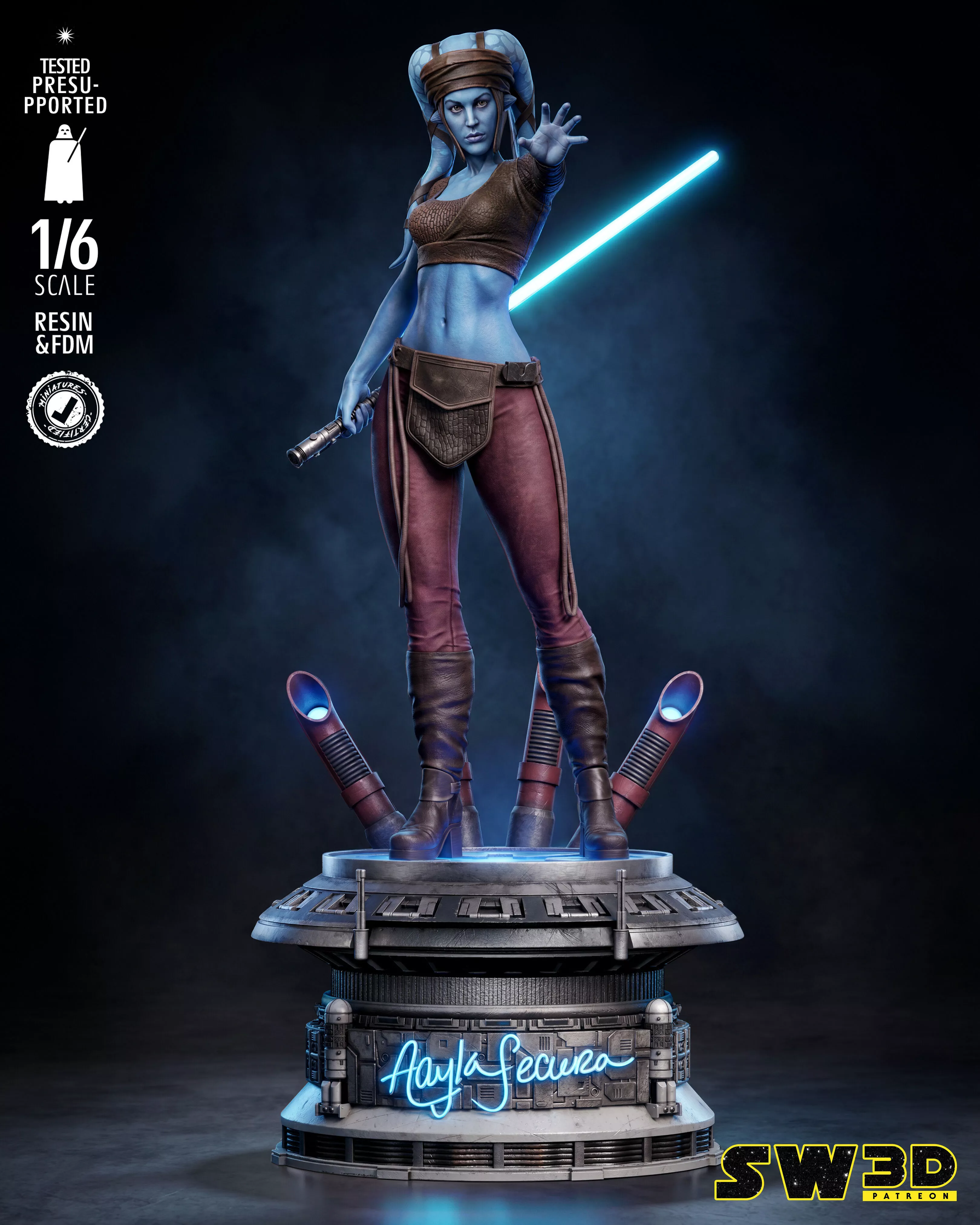 STAR WARS Aayla Secura Sculpture 3D print model