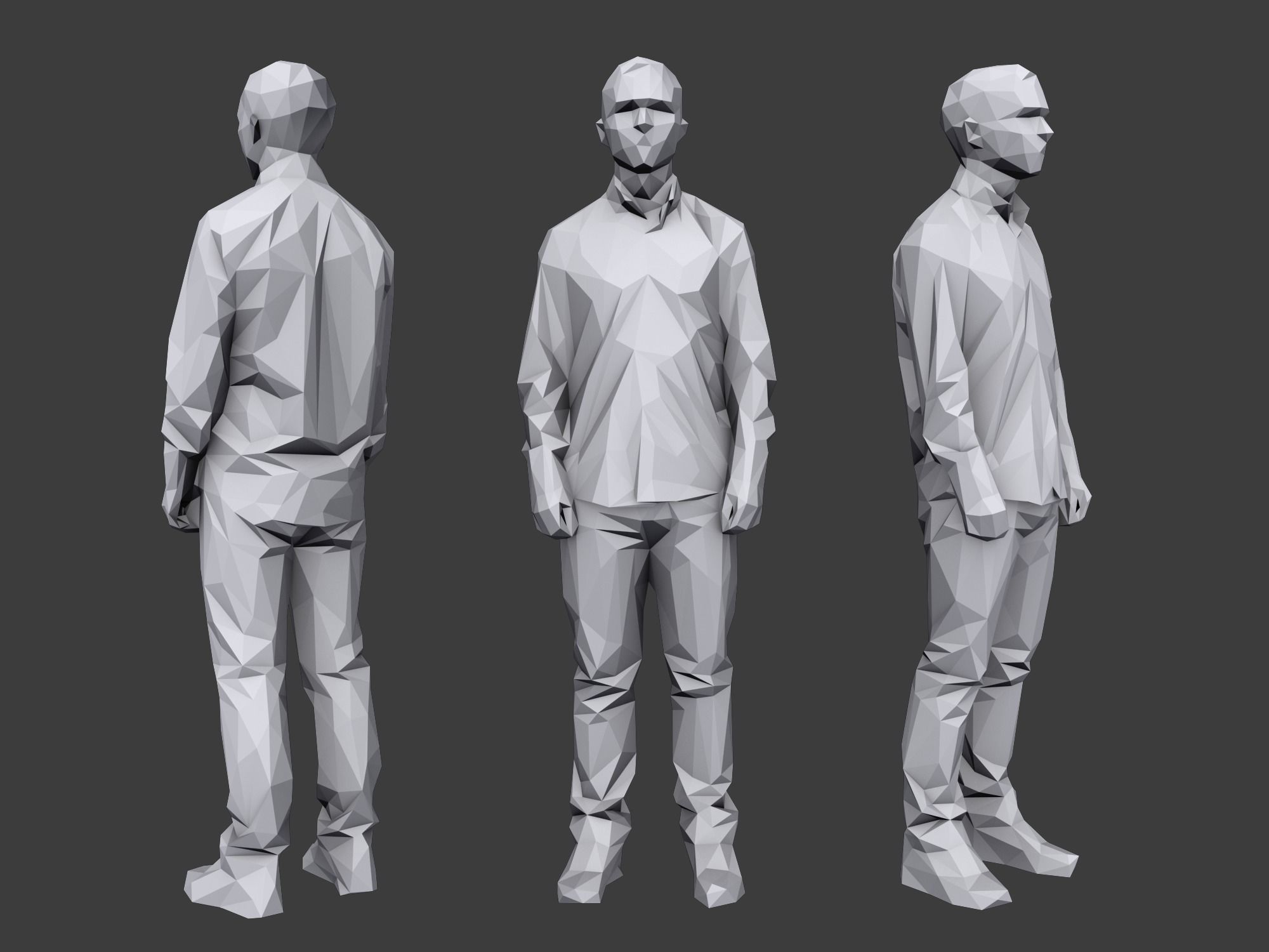 Lowpoly People Casual Pack Low-poly 3D model_6