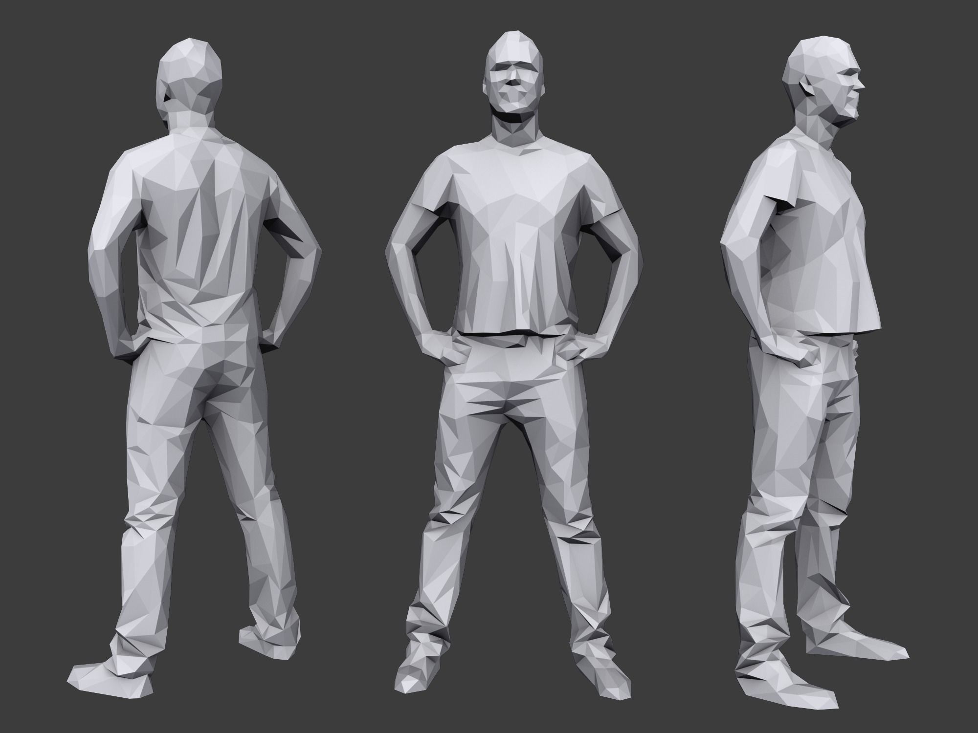 Lowpoly People Casual Pack Low-poly 3D model_5