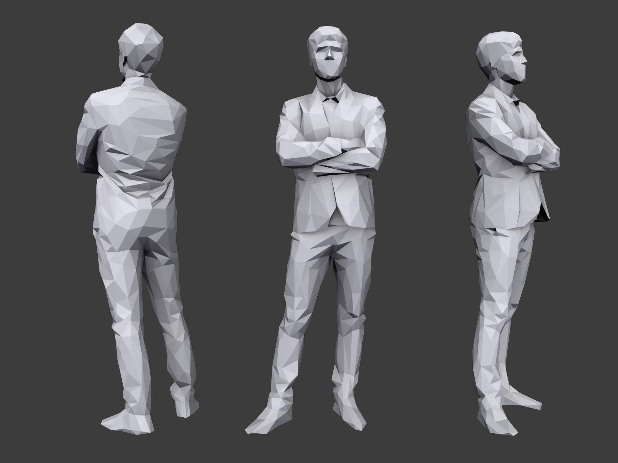 Lowpoly People Casual Pack Low-poly 3D model_3