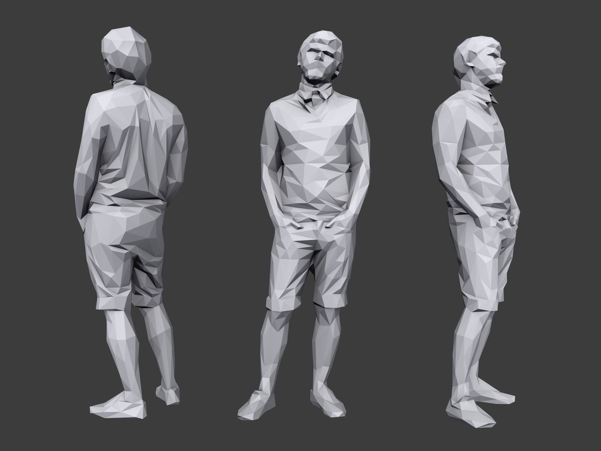 Lowpoly People Casual Pack Low-poly 3D model_8