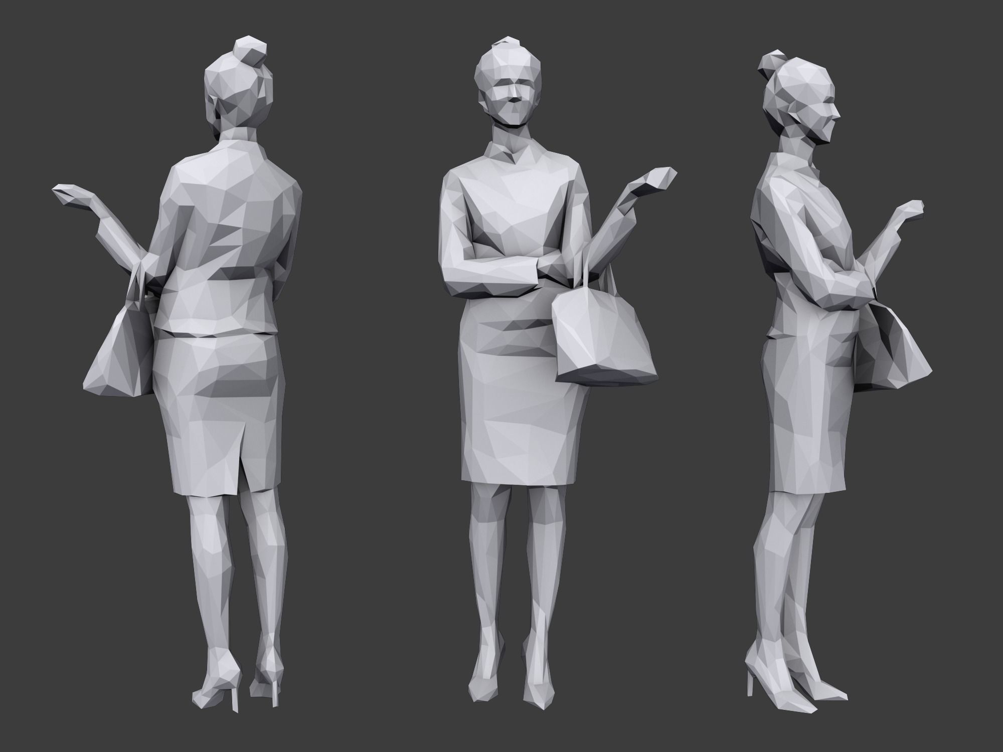 Lowpoly People Casual Pack Low-poly 3D model_7