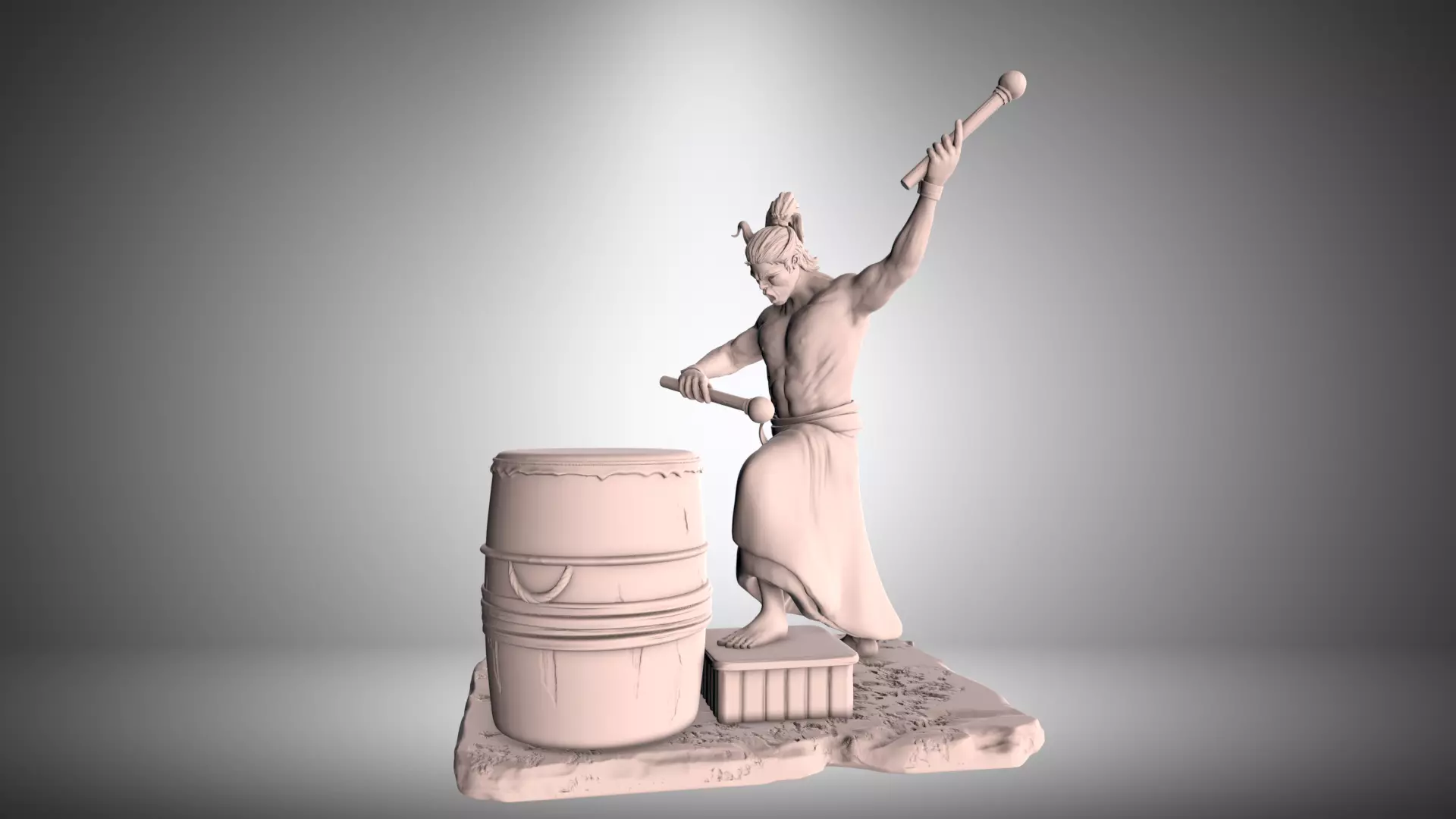 Taiko Drummer Printable Model Free 3D print model