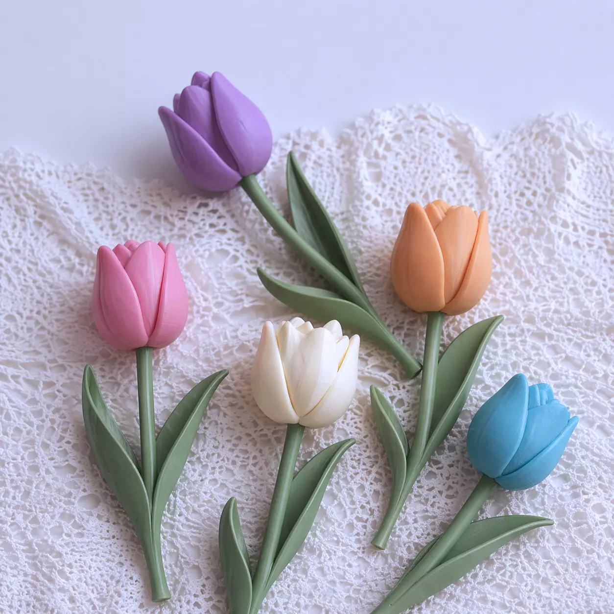 Tulip Flower Figure 3D print model