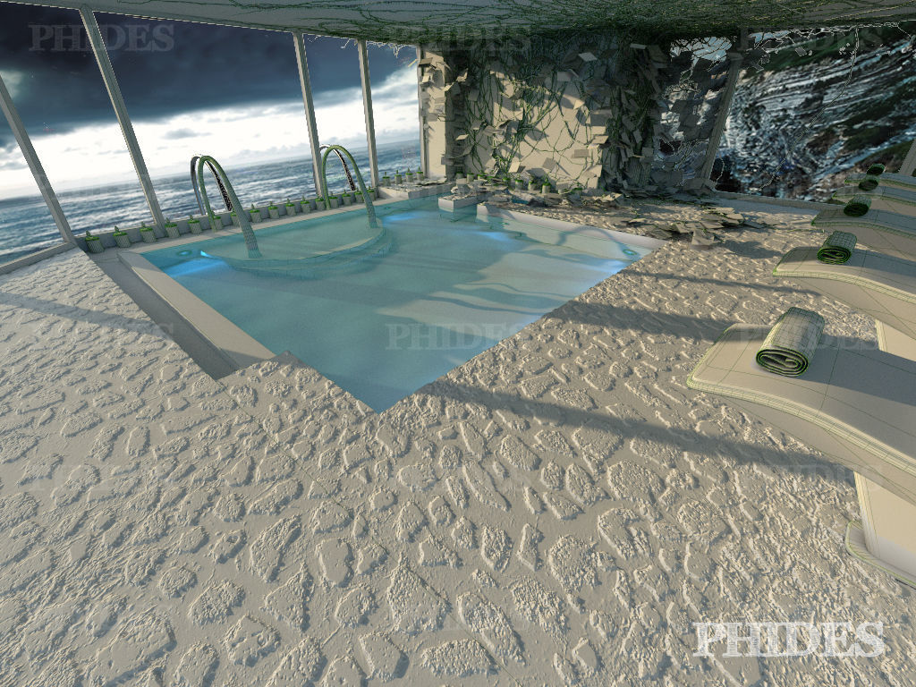 Swimming pool 3 day 3D model_7