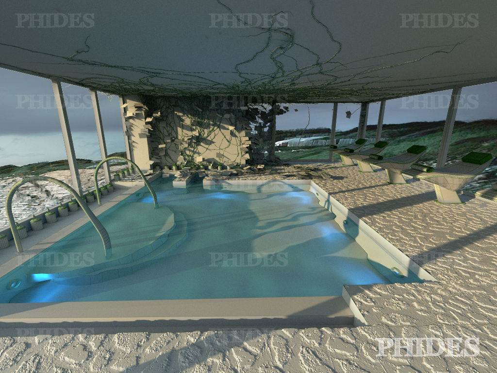Swimming pool 3 day 3D model_6