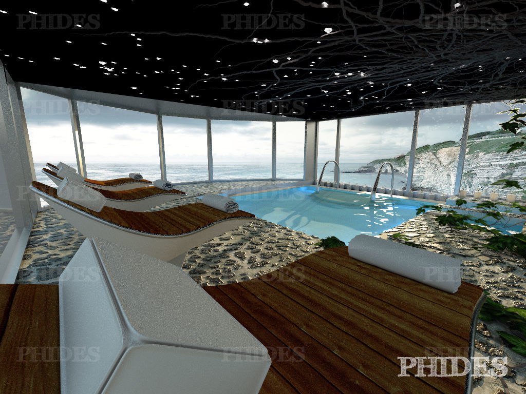 Swimming pool 3 day 3D model_4