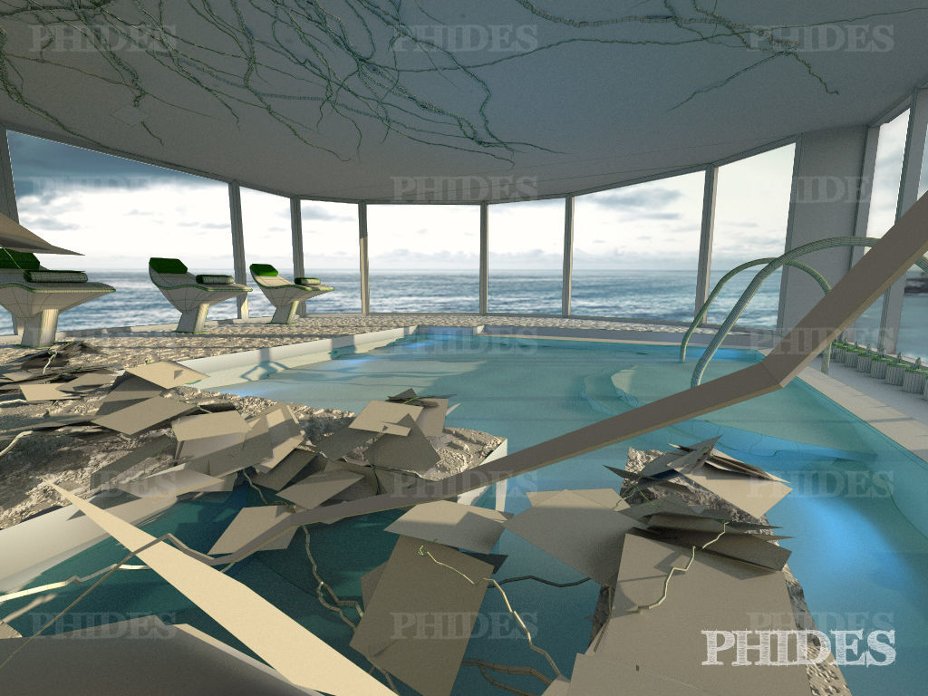 Swimming pool 3 day 3D model_5