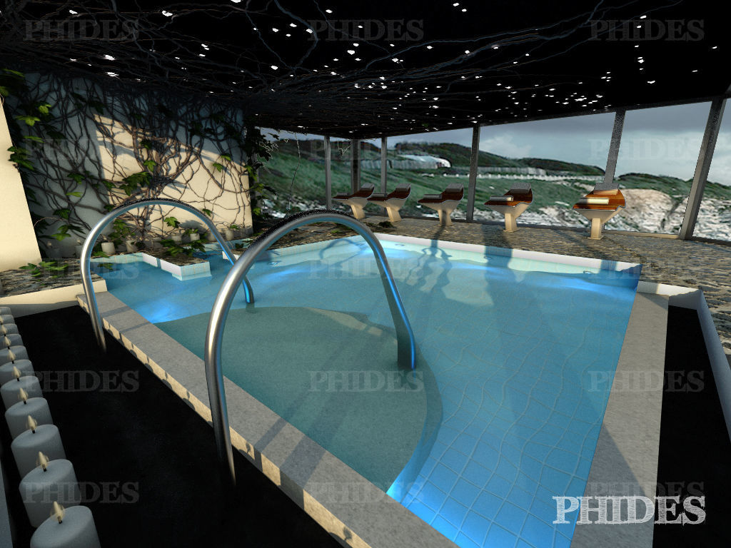 Swimming pool 3 day 3D model_2