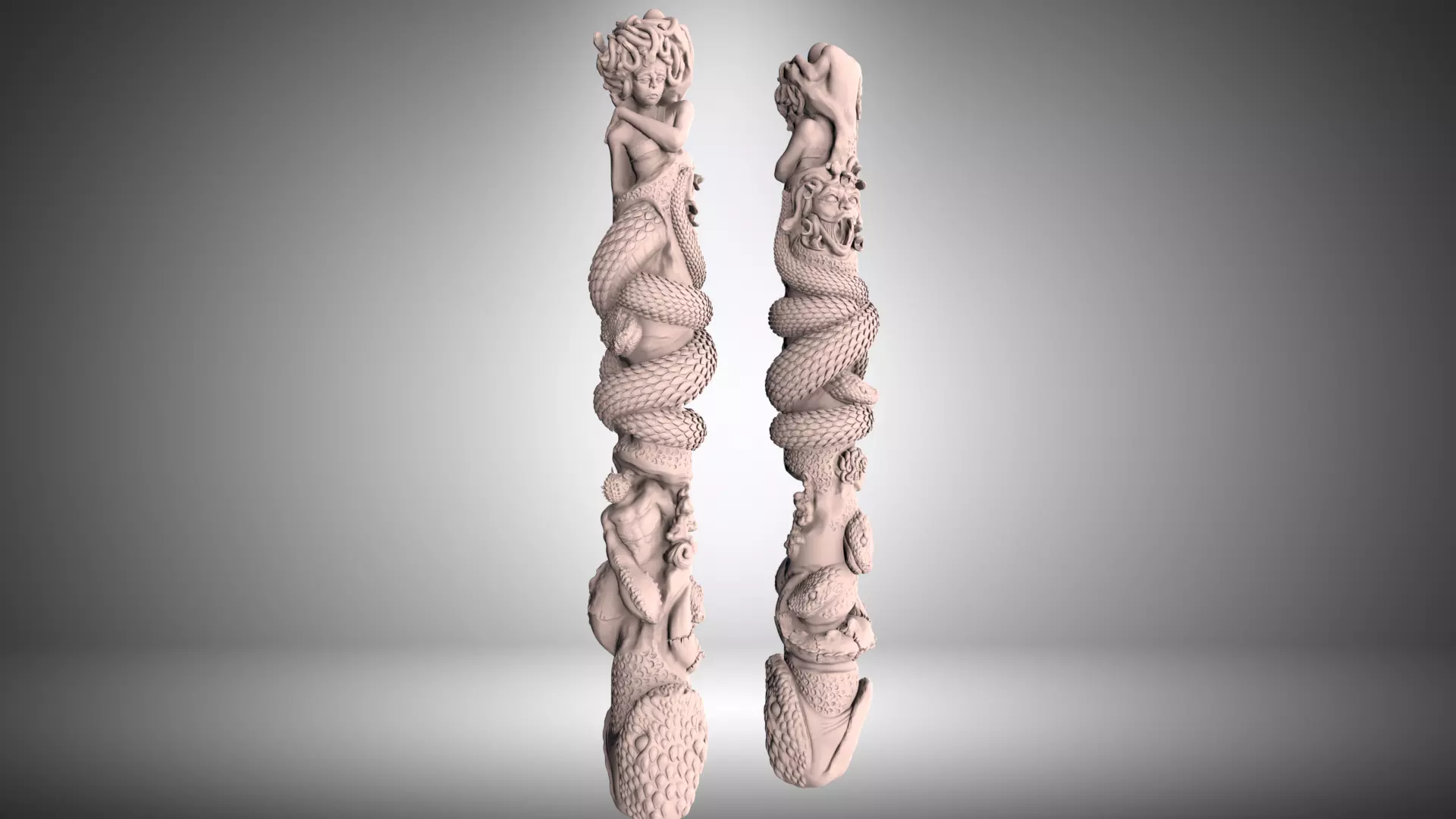 Gorgons Scepter Free 3D print model