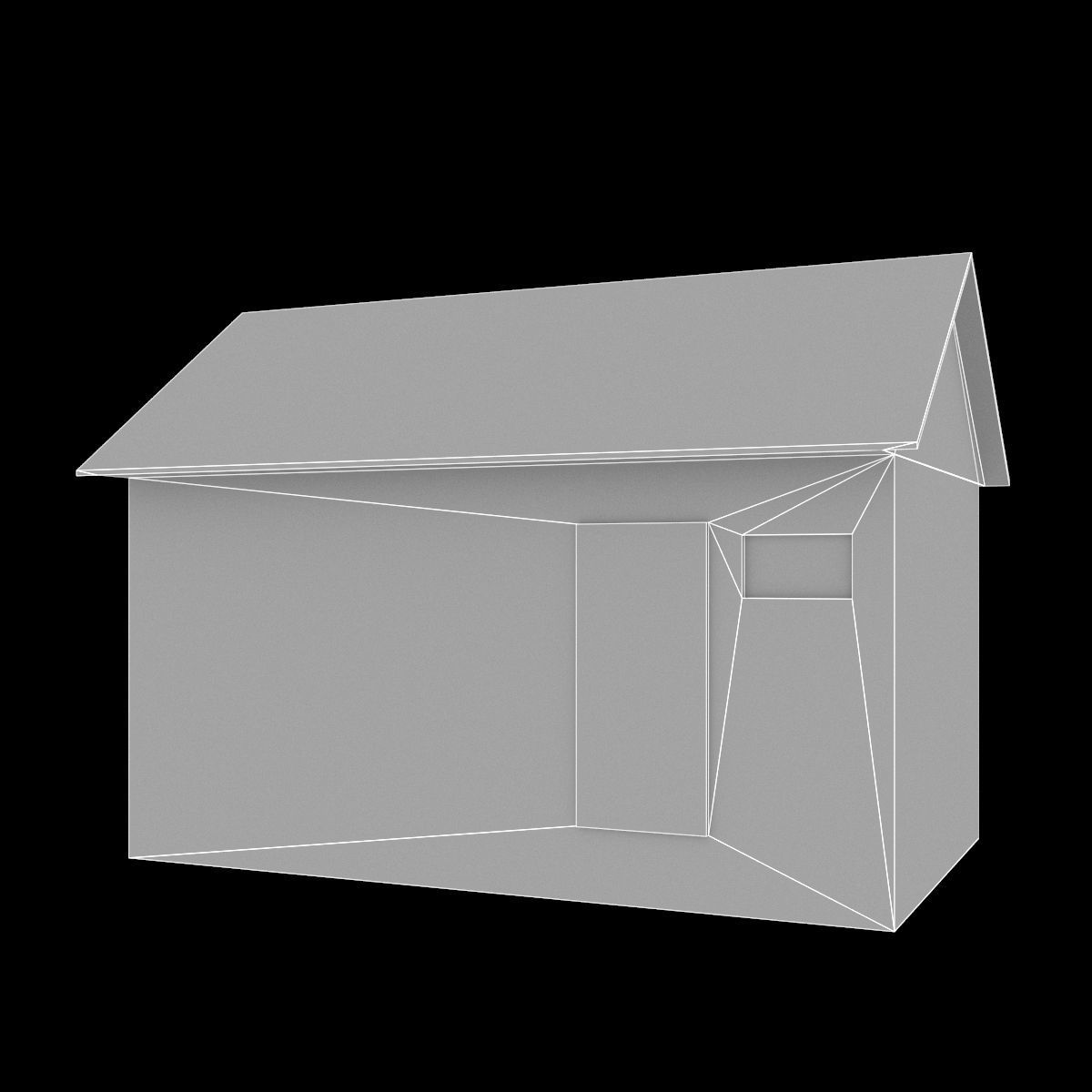 Old wood hut low poly Free low-poly 3D model_5