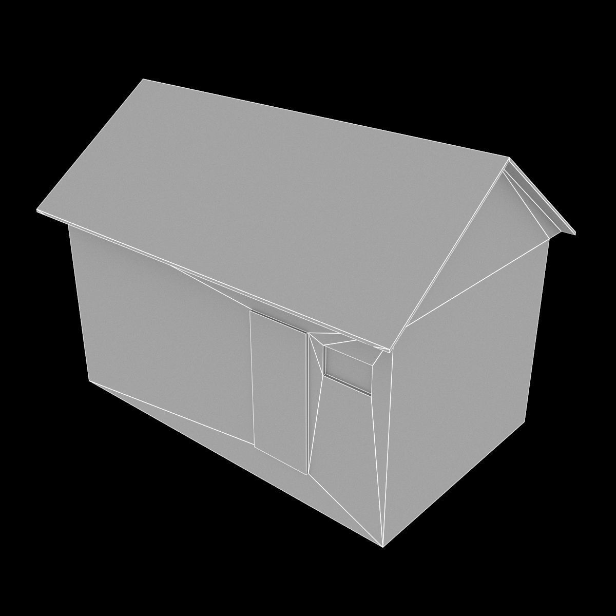 Old wood hut low poly Free low-poly 3D model_6