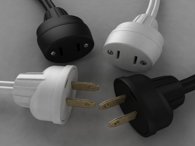 US Standard Electrical Plug and Extension Outlet 3D model