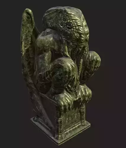 Cthulhu Statuette - low Free low-poly 3D model