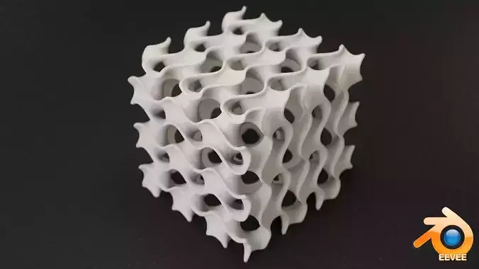 Gyroid Cube 3D print model