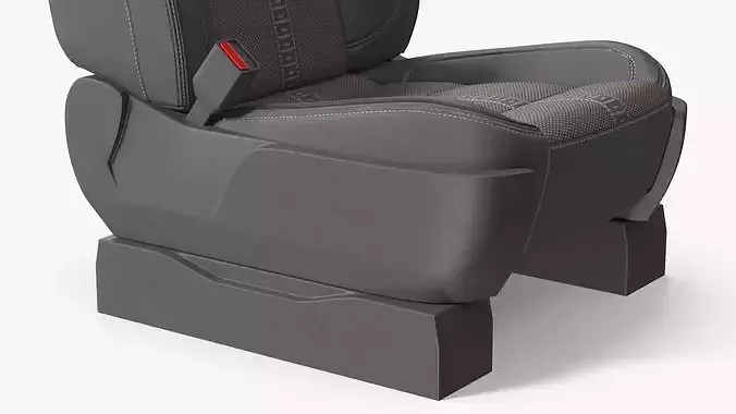 Vehicle Interior Seat with Cushion Padding 3D model 6