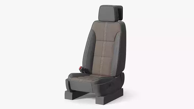 Vehicle Interior Seat with Cushion Padding 3D model
