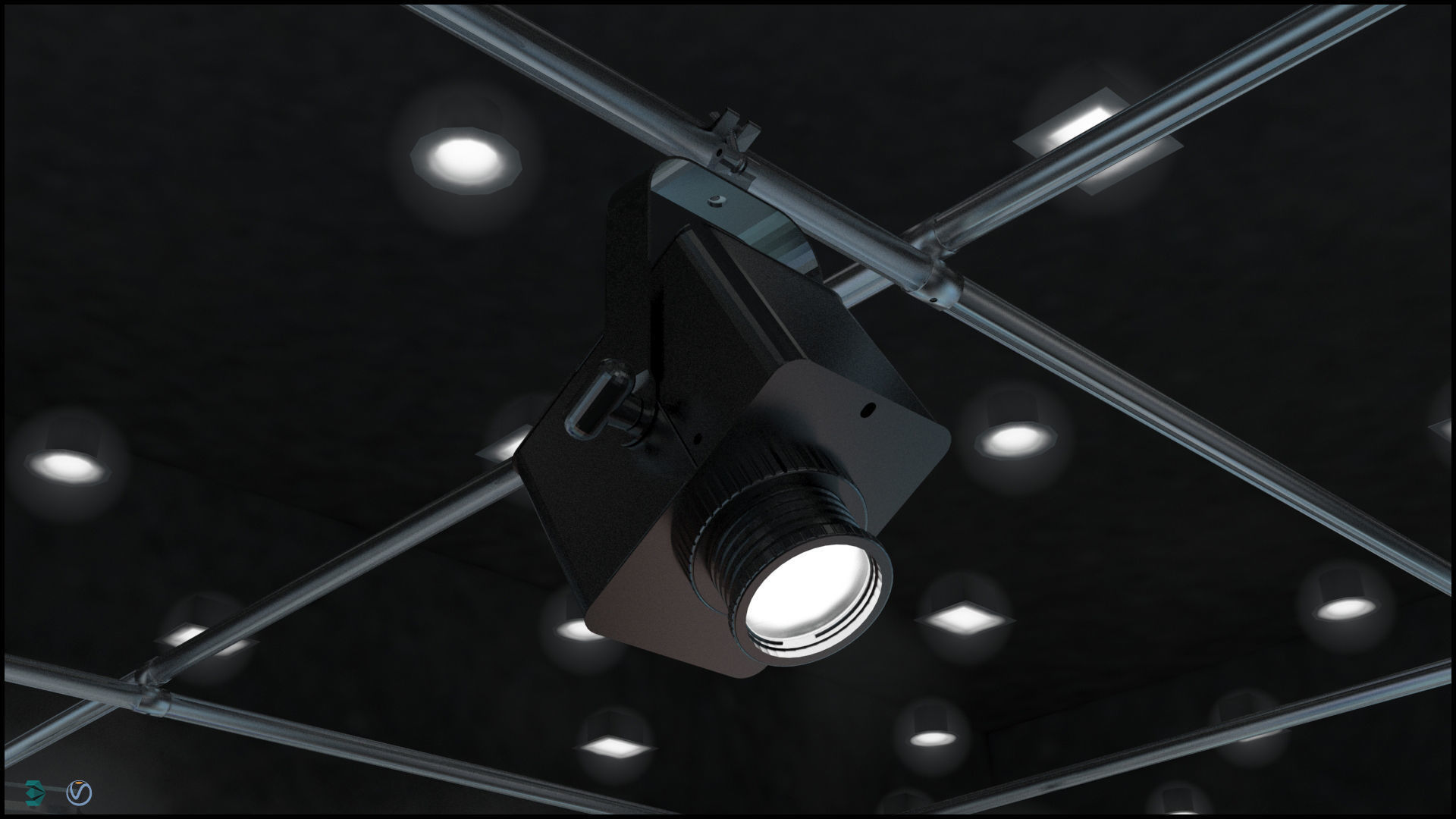 Virtual TV Studio News Set 3 3D model_42