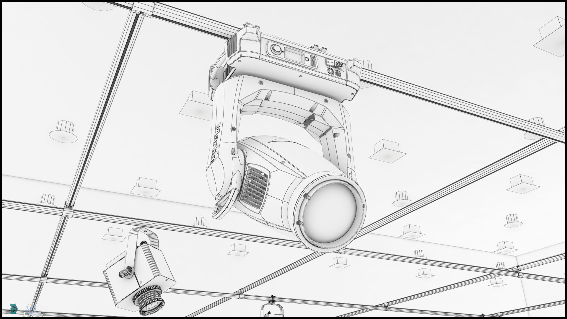 Virtual TV Studio News Set 3 3D model_39