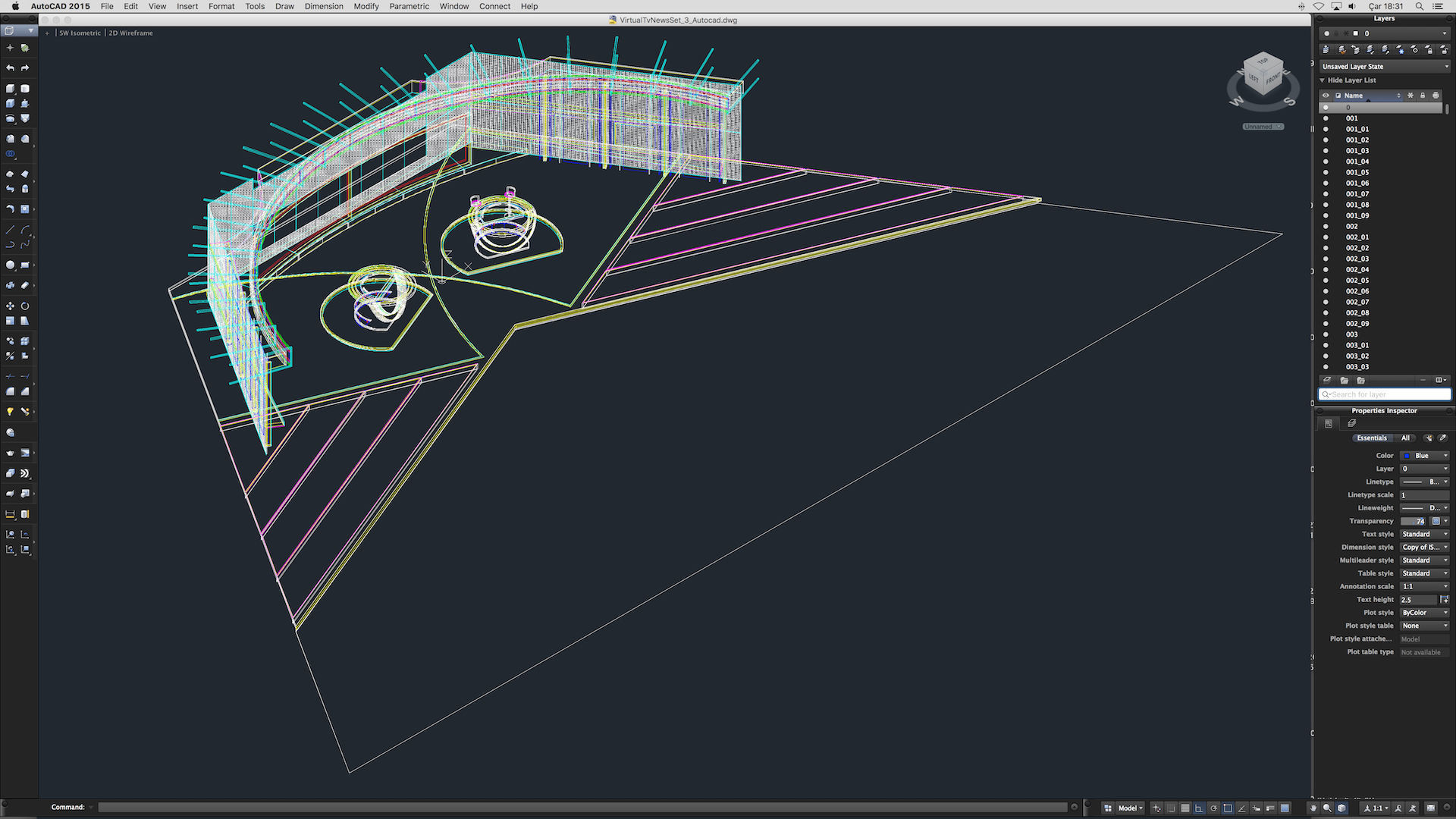 Virtual TV Studio News Set 3 3D model_17