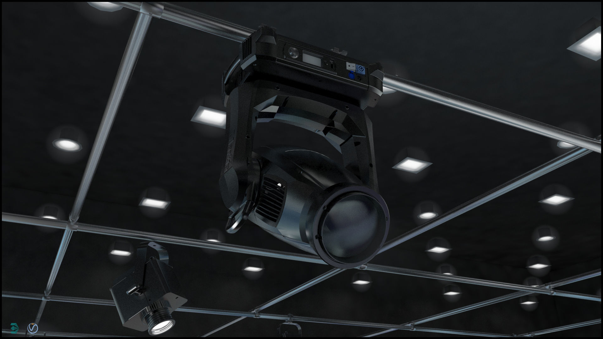 Virtual TV Studio News Set 3 3D model_38