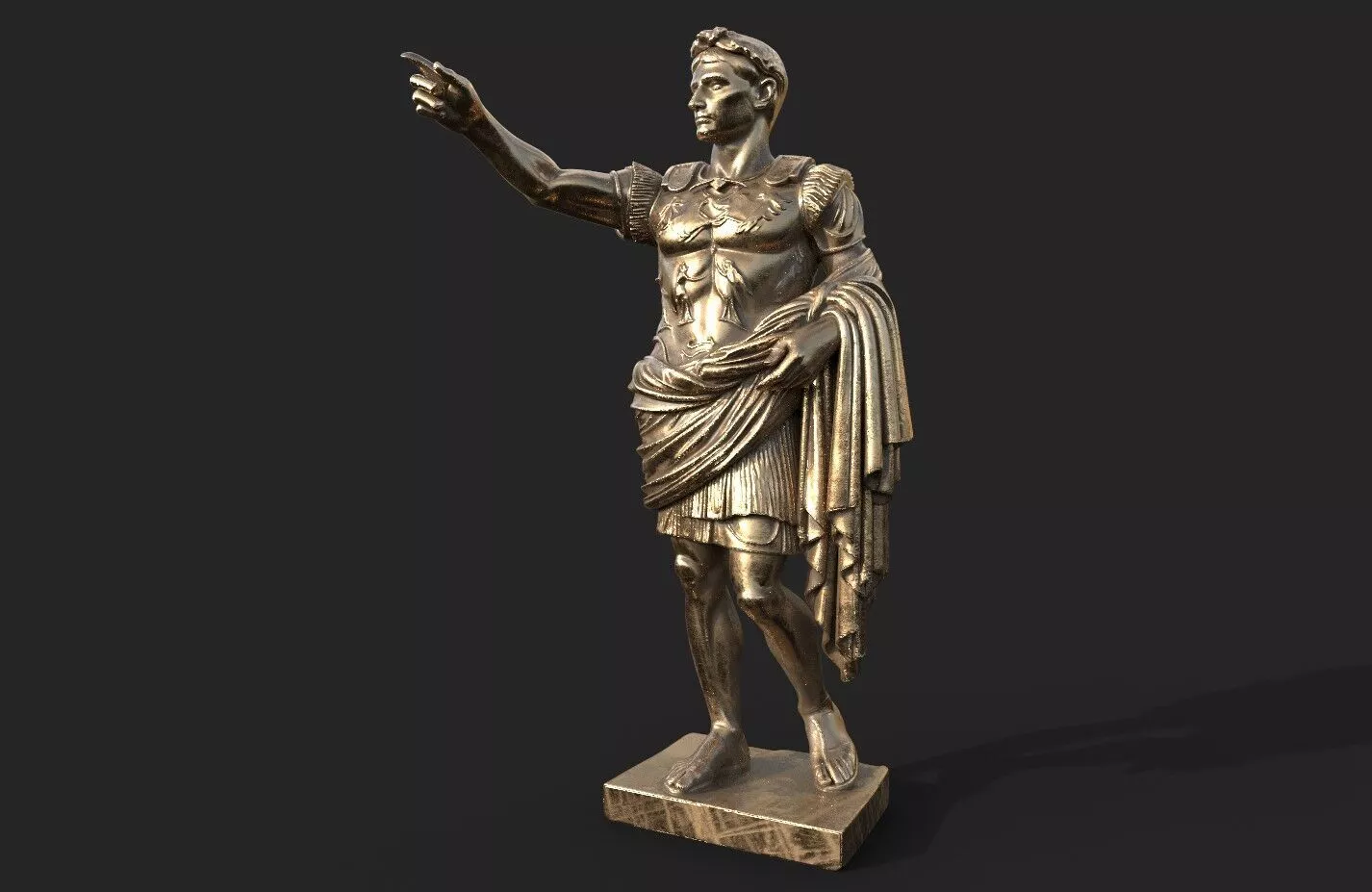 antique male statue 3D model 3D model