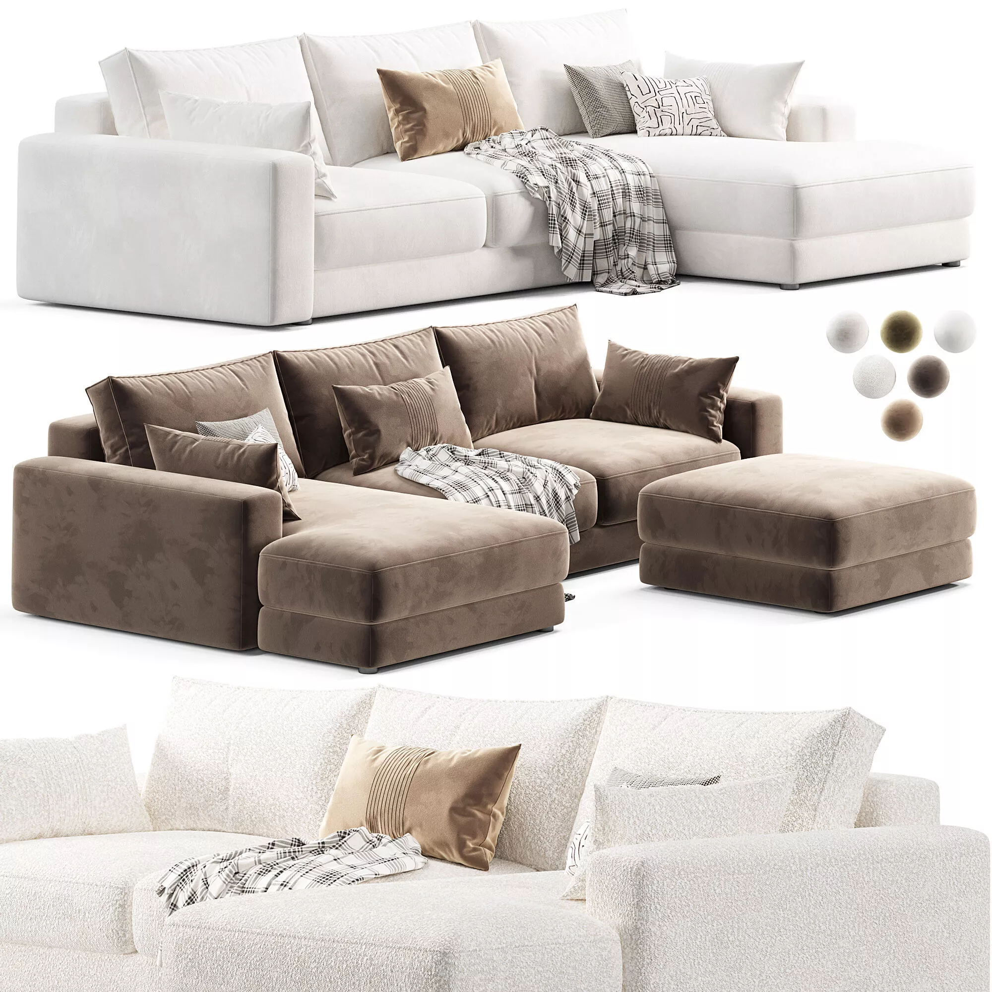 Soft life Rivalli Corner Modular Sofa 3D model