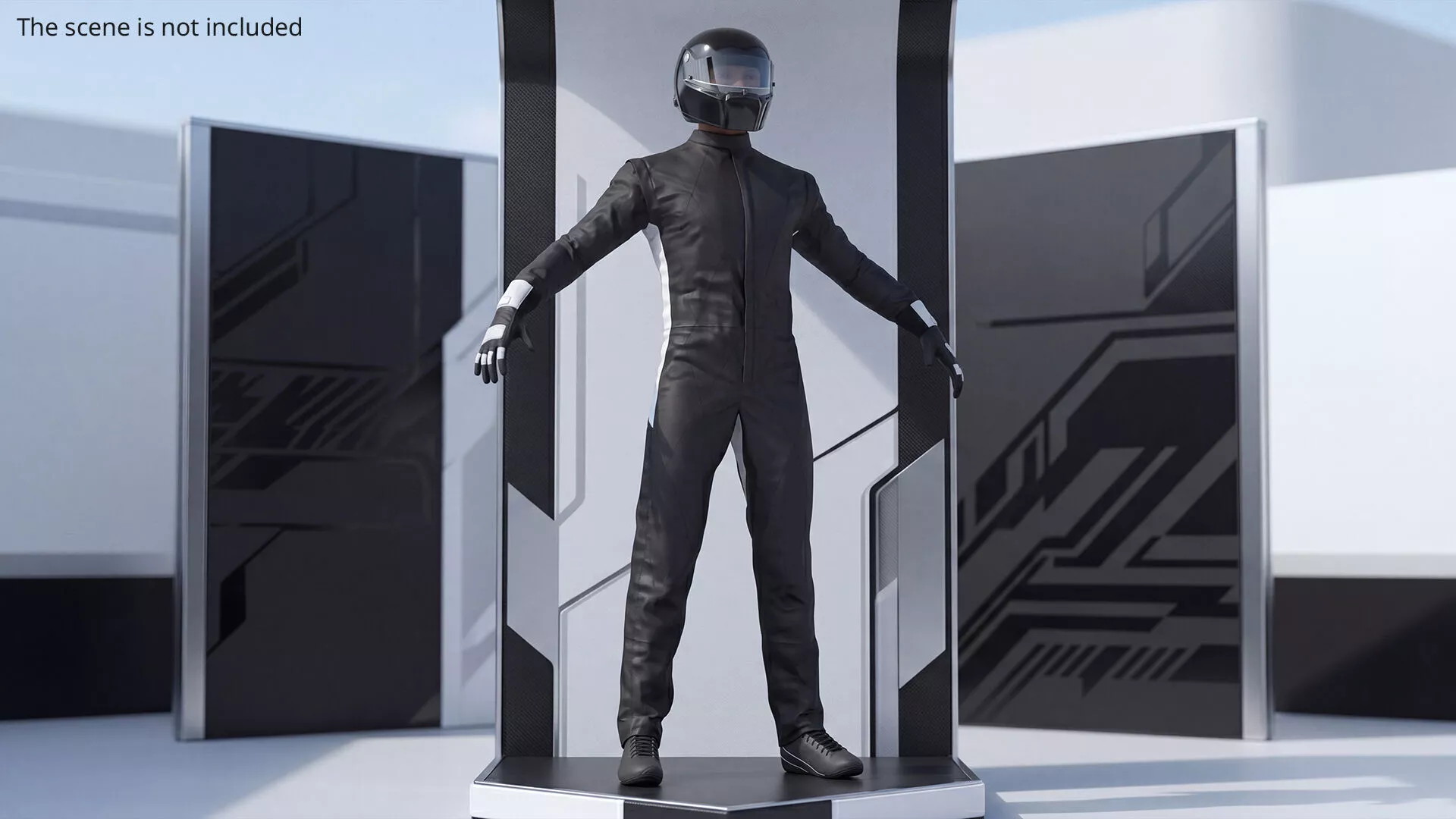NASCAR Racing Driver Character Rigged For Maya 3D model