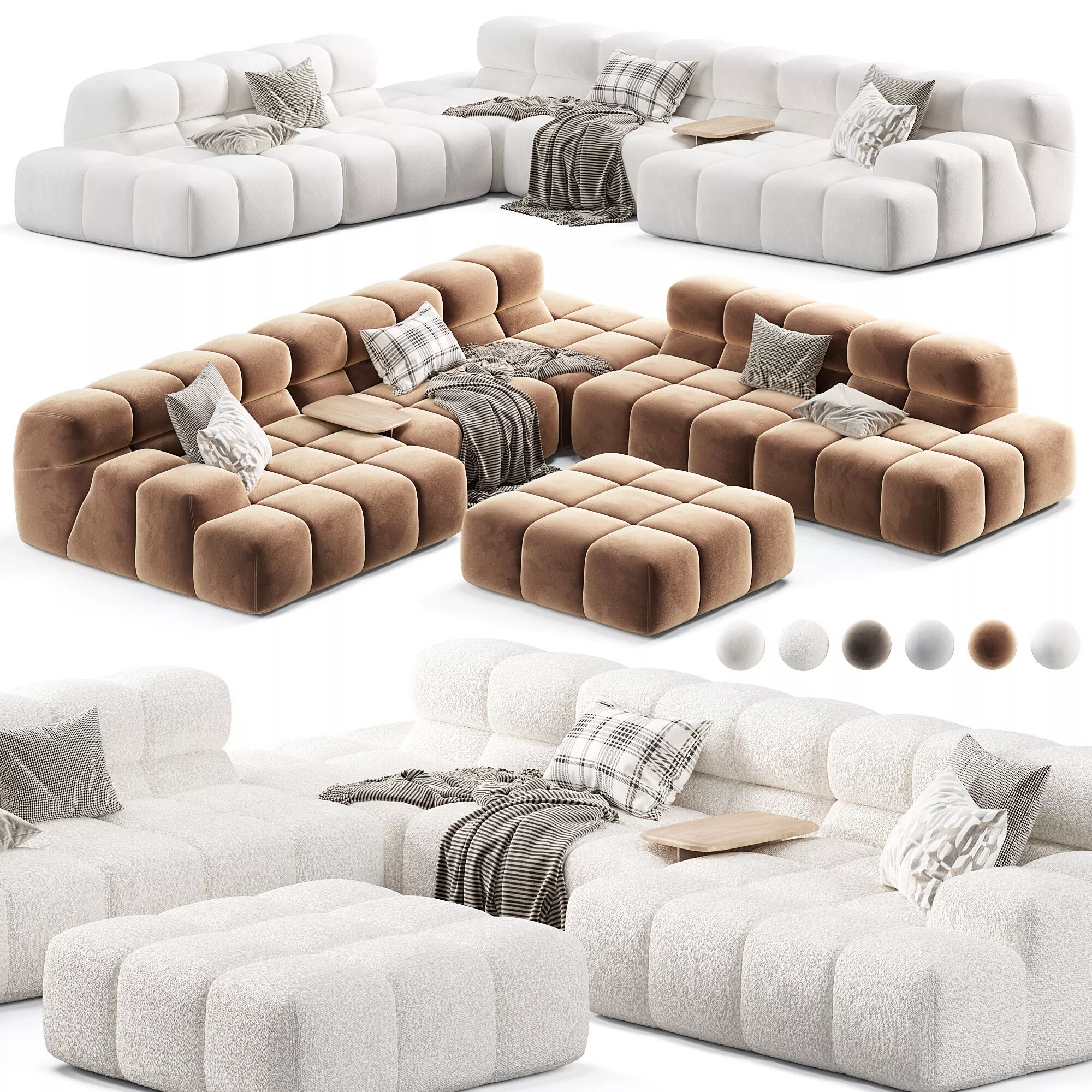B Italia Tufty-Time 20 Modular Sofa 3D model