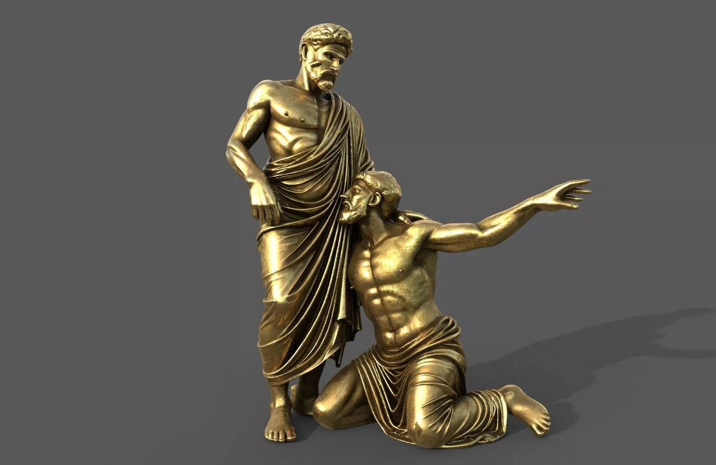 antique male statue 3D model 3D model
