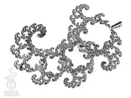 Intricate Spirals Fractal lace pendant 3D print model