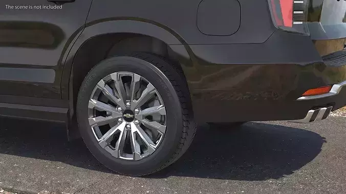Chevrolet Alloy Wheel Rim with All Season Tire 3D model 2
