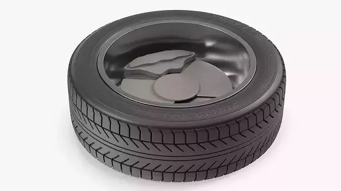 Chevrolet Alloy Wheel Rim with All Season Tire 3D model 6