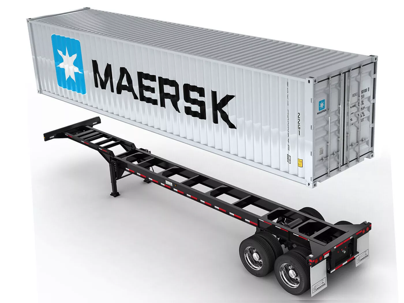 Trailer Container US 3D model