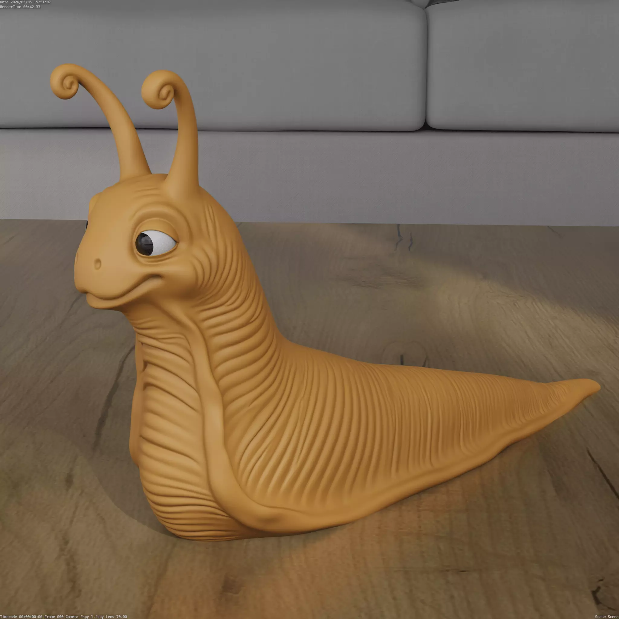 Stylized Cute Snail 3D Printable Model Two Sizes 3D print model