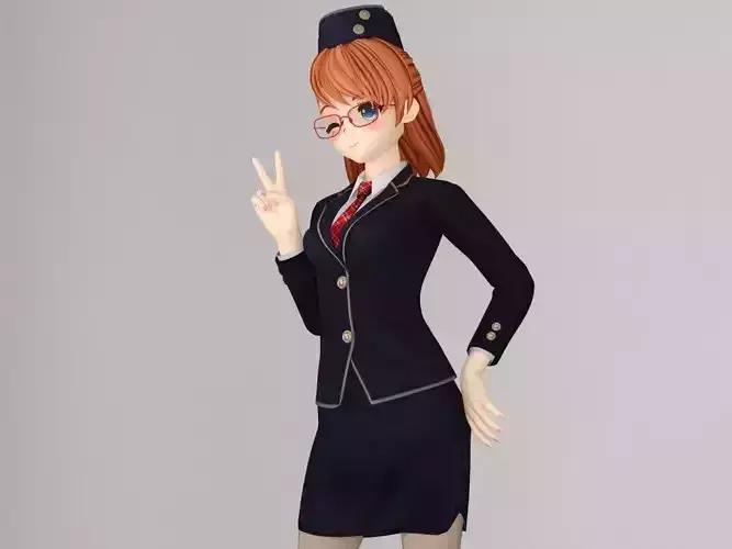 Chiyo anime girl pose 3