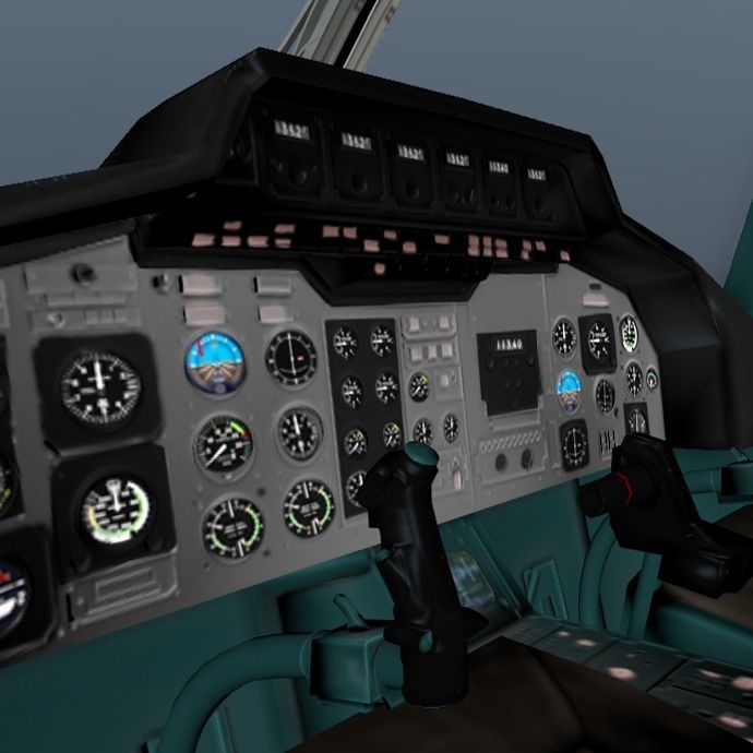 Airwolf Bell 222 Helicopter Low-poly 3D model_4