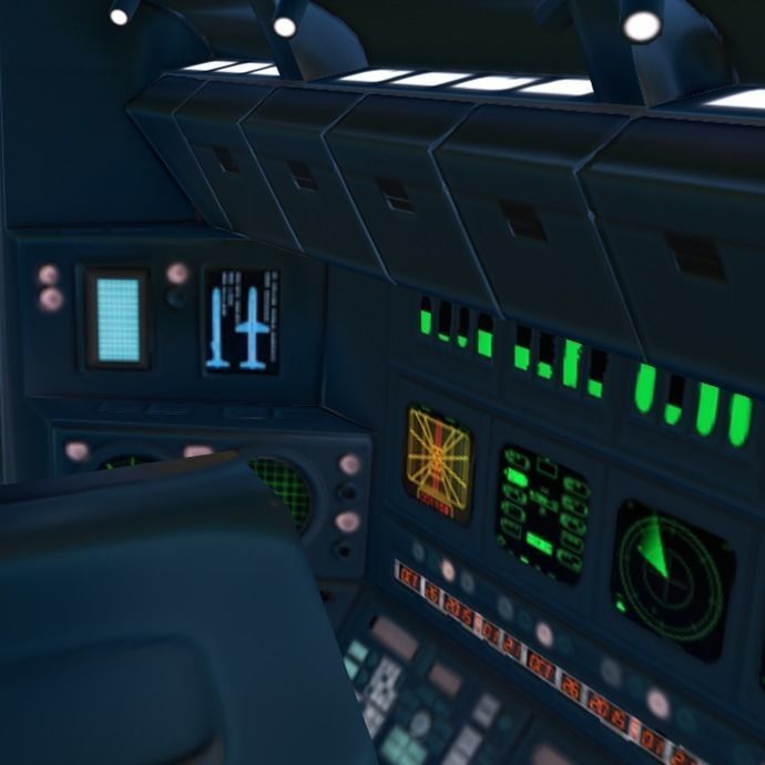 Airwolf Bell 222 Helicopter Low-poly 3D model_8