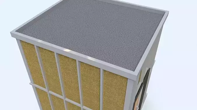 Prefab Bathroom Pod Low-poly 3D model 5