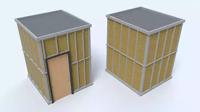 Prefab Bathroom Pod Low-poly 3D model