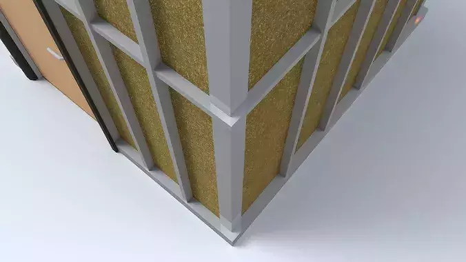 Prefab Bathroom Pod Low-poly 3D model 3