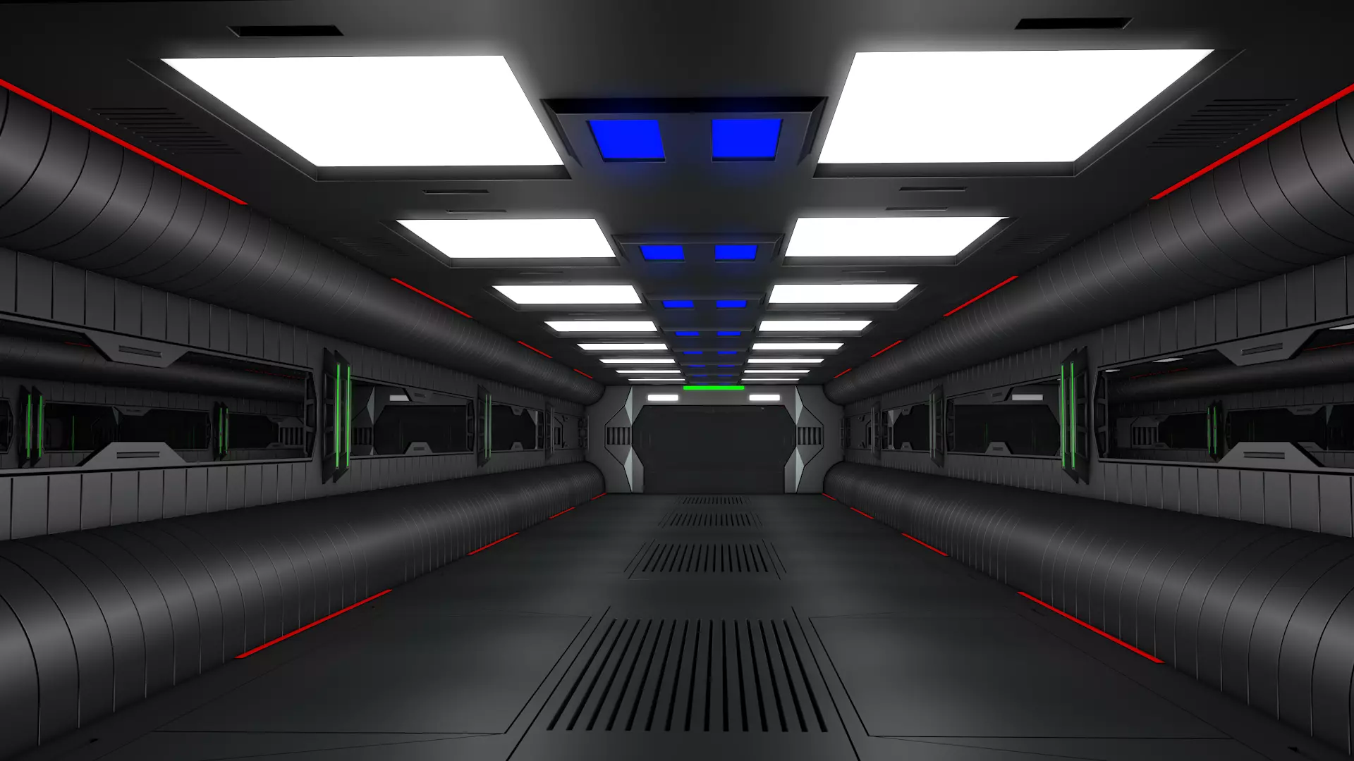 Sci Fi Futuristic Corridor 3D model