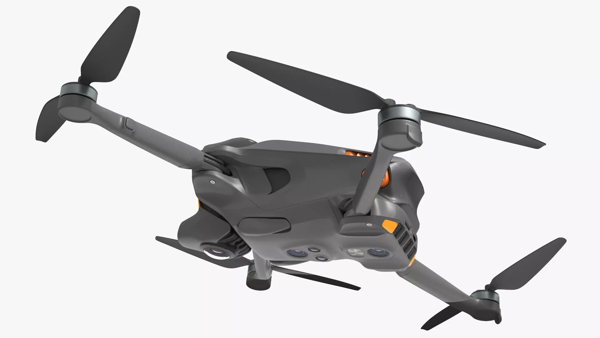 Professional Survey UAV Drone Black Rigged for Maya 3D model