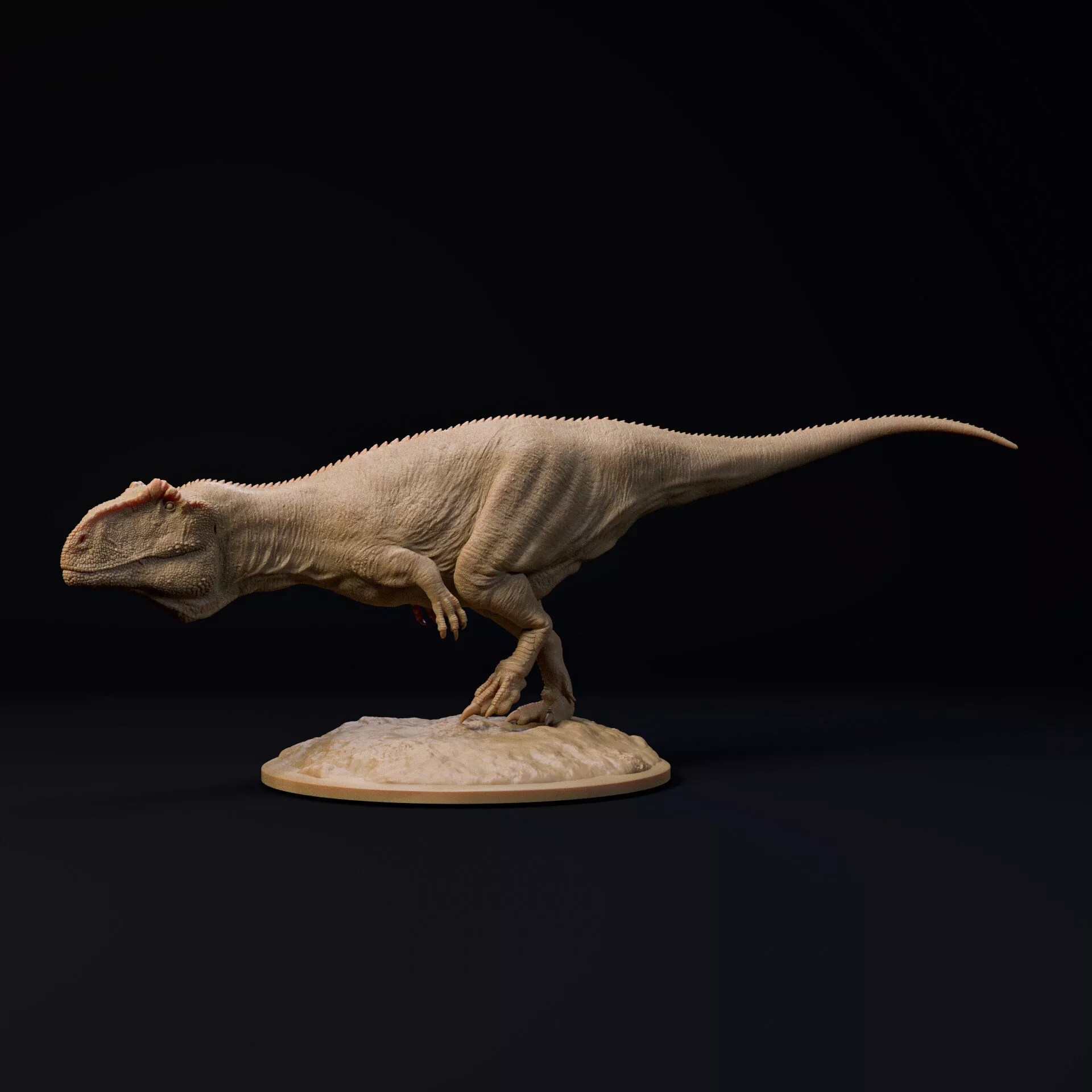 Giganotosaurus sneaking 32mm scale - pre-supported 3D print model