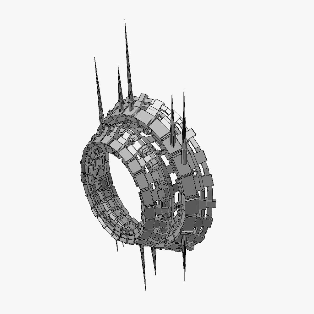 Star gates 3 low poly Low-poly 3D model_6