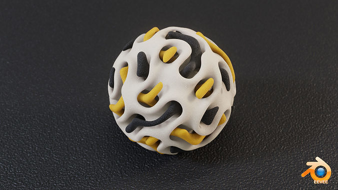Gyroid Triple Sphere 3D print model