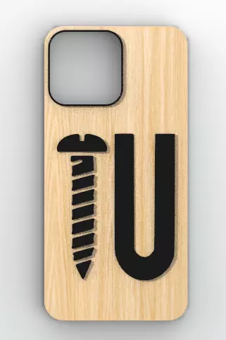 Industrial Screw Monogram for iPhone 16 Pro Max 3D print model