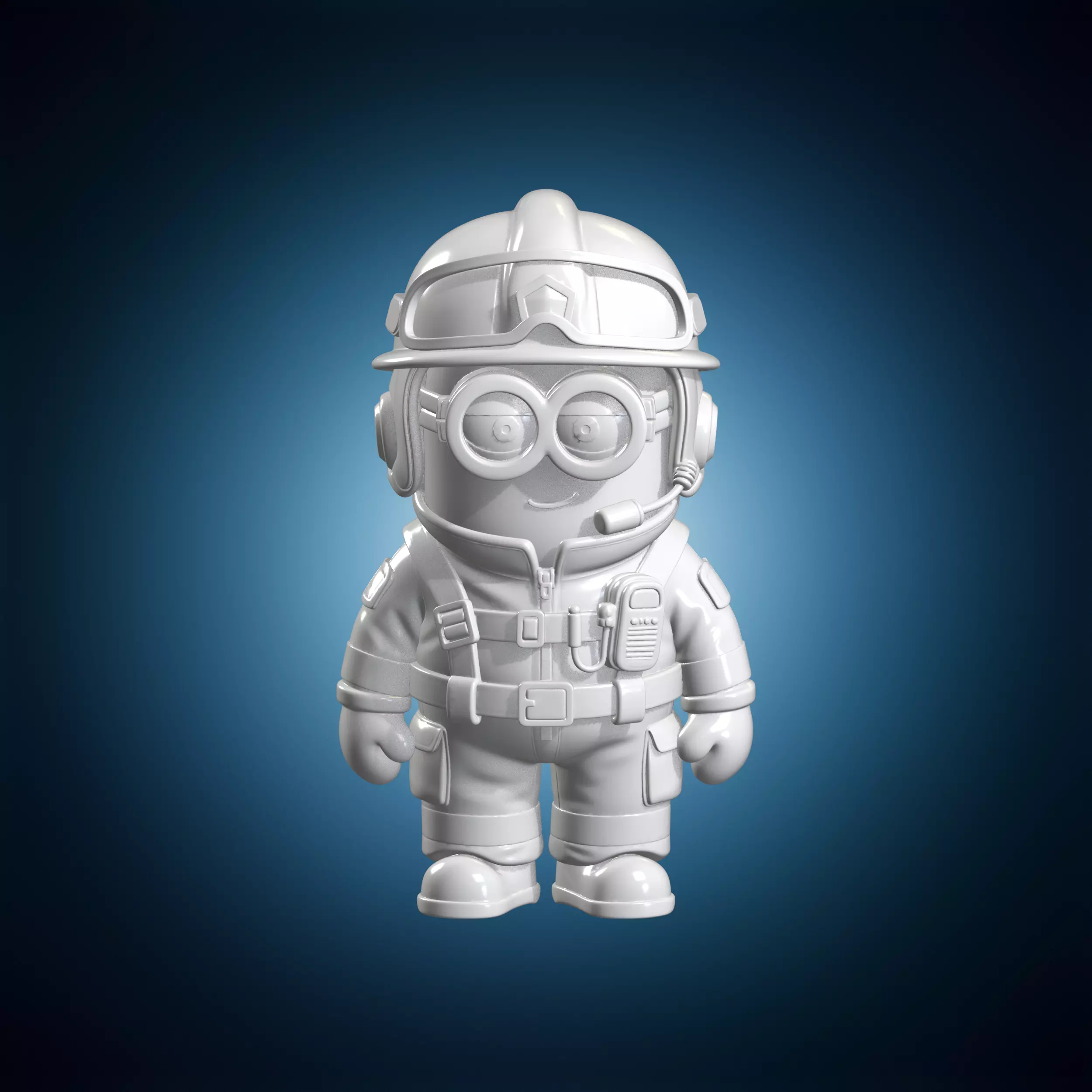 Minion Paratrooper 3D Print Model Figurine 3D print model