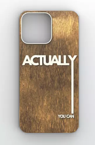 I Can Motivational Wood Texture for iPhone 16 Pro Max 3D print model